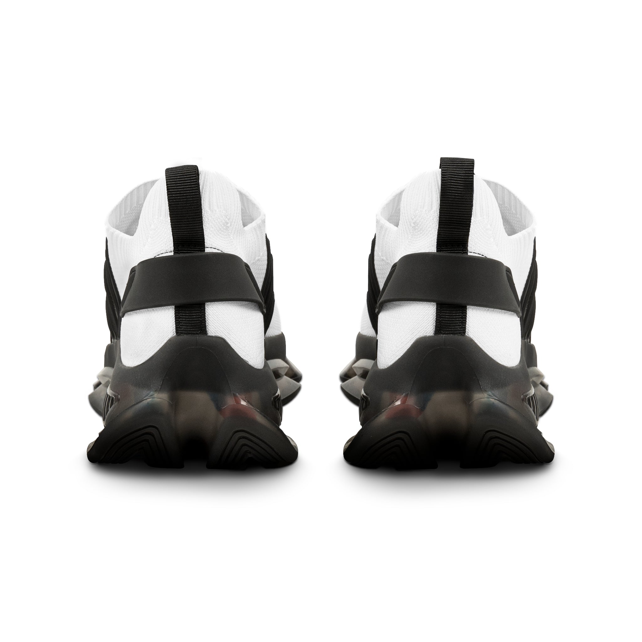 Lightweight Athletic Shoes, White & Black