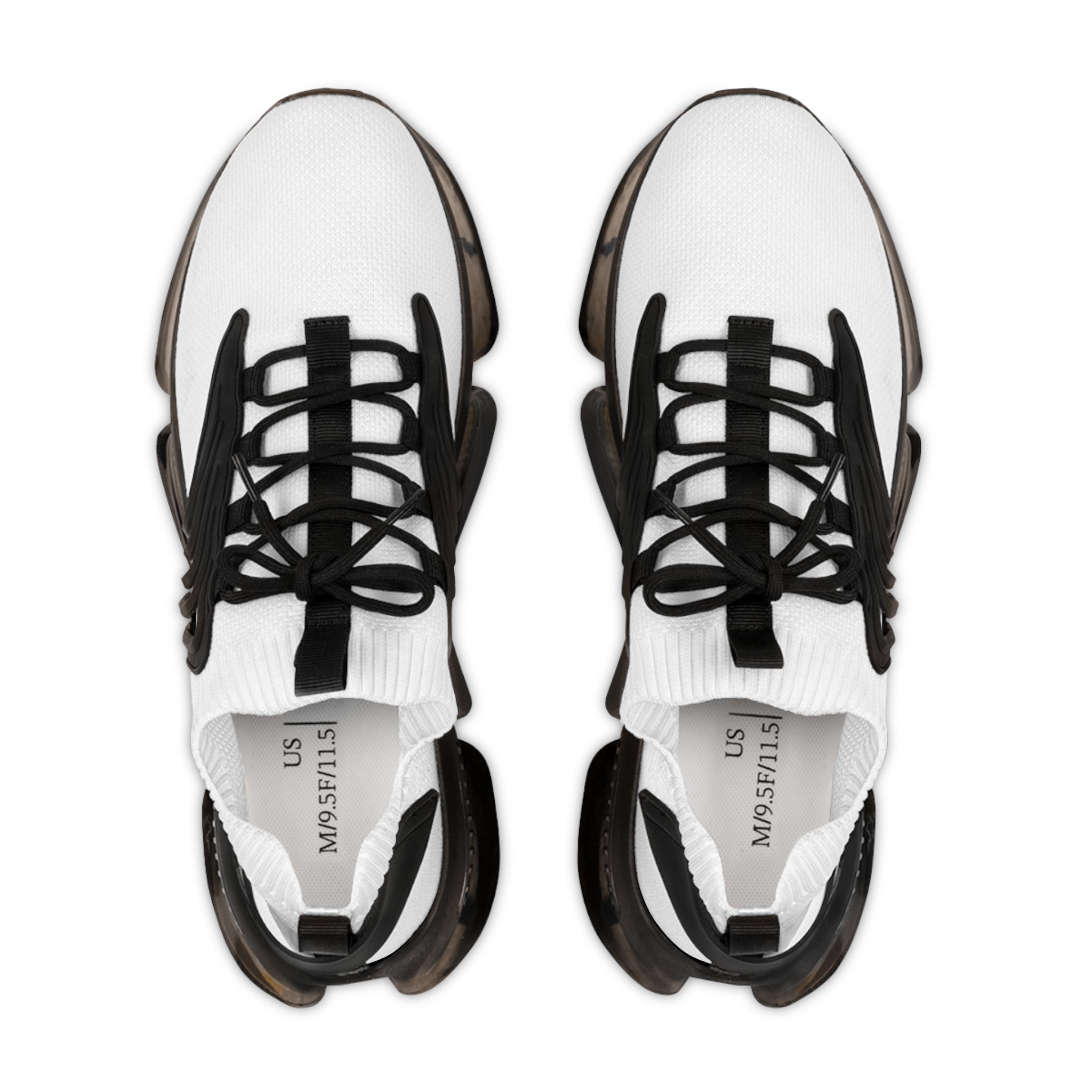 Lightweight Athletic Shoes, White & Black