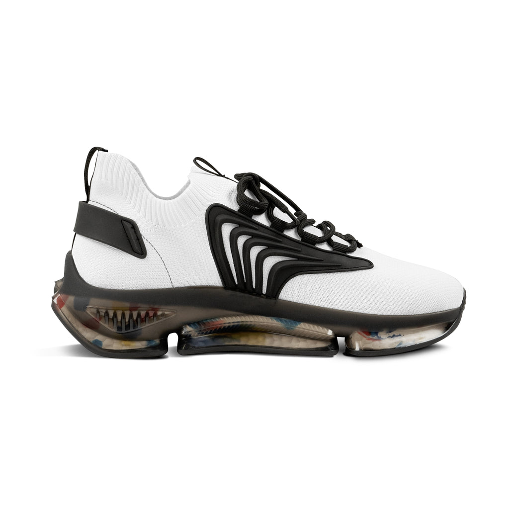Lightweight Athletic Shoes, White & Black